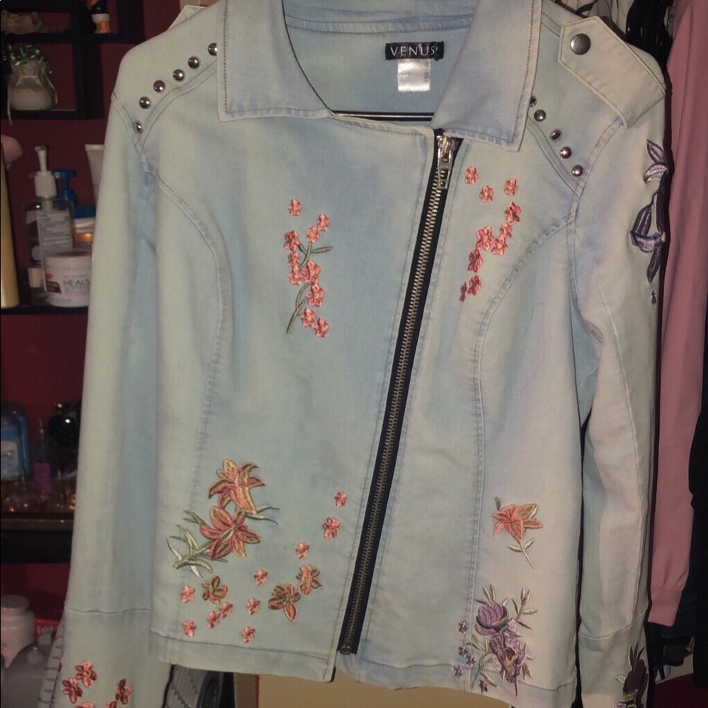Floral Jean jacket
